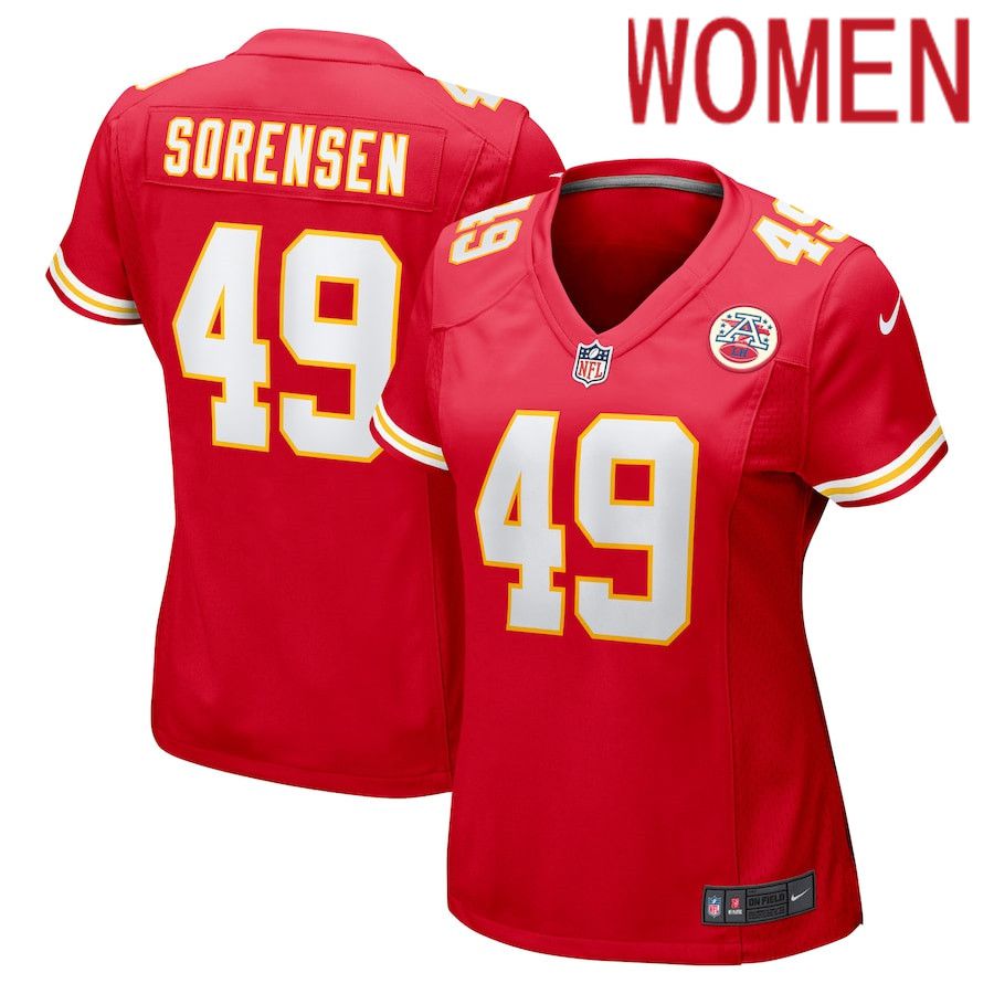 Women Kansas City Chiefs #49 Daniel Sorensen Nike Red Game NFL Jersey->women nfl jersey->Women Jersey